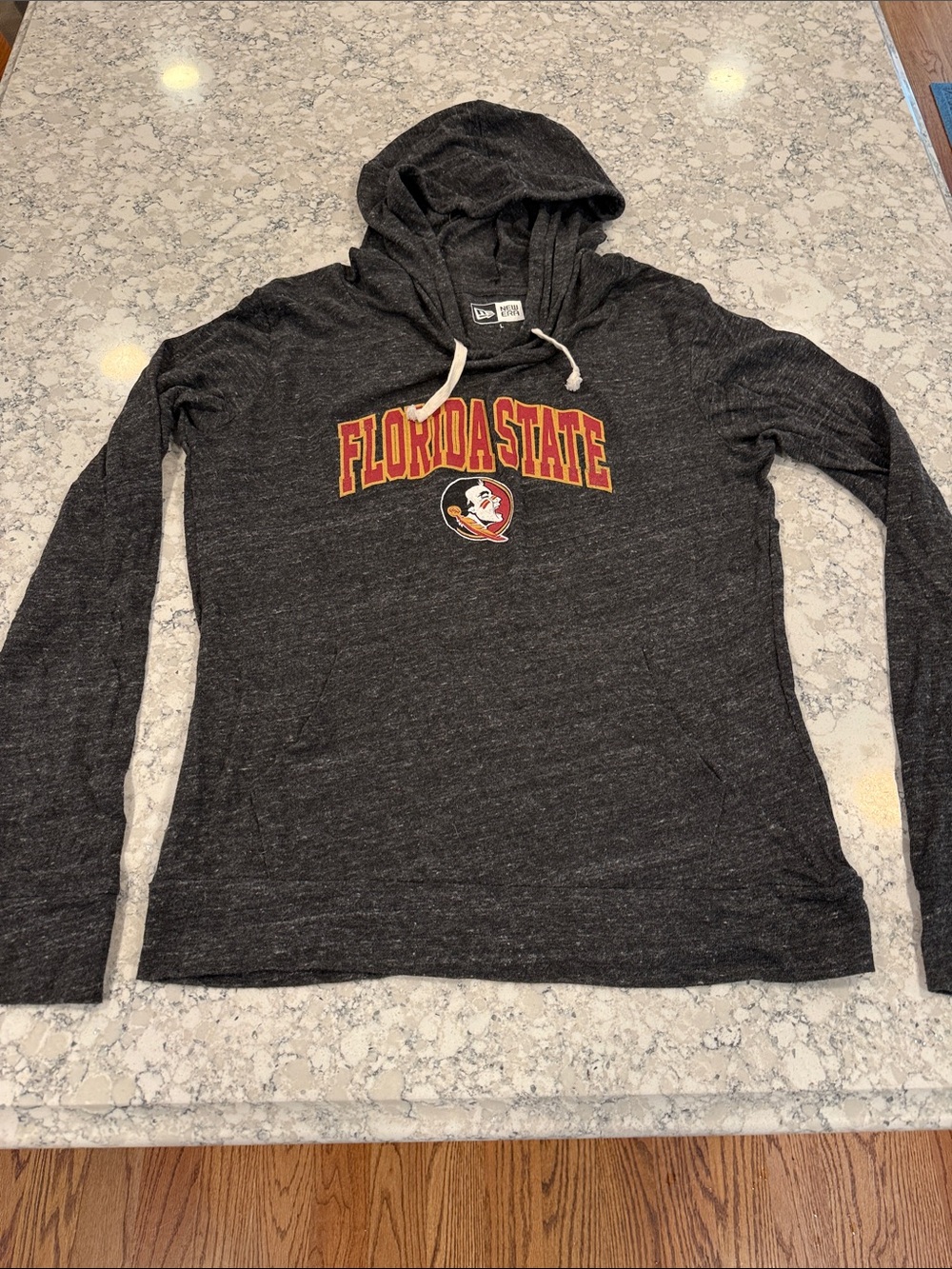 New Era Florida State Seminoles FSU Charcoal grey Hoodie size L never worn